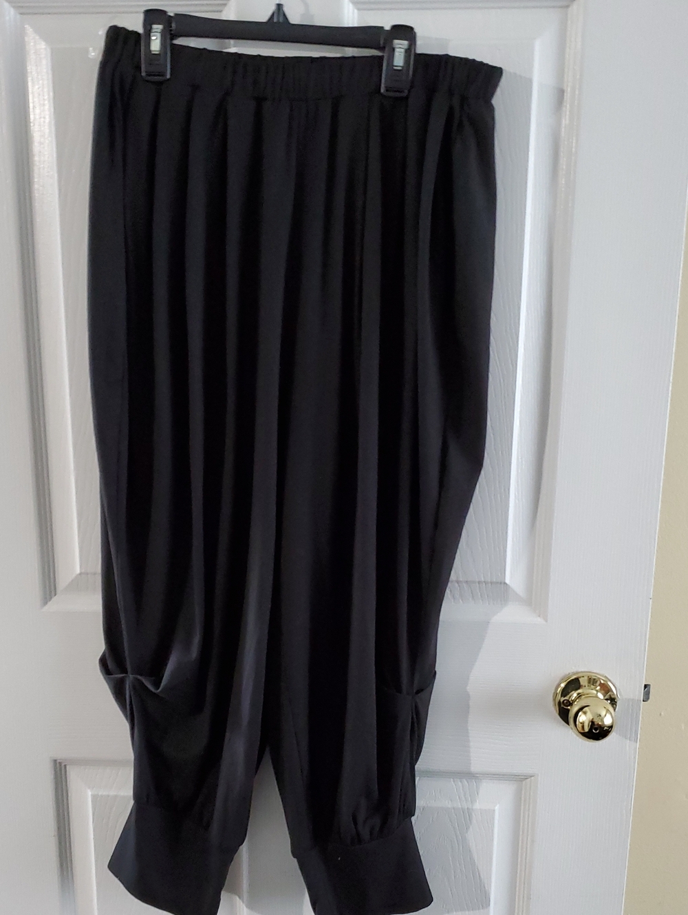 SHEIN Black Draped Harem Pants